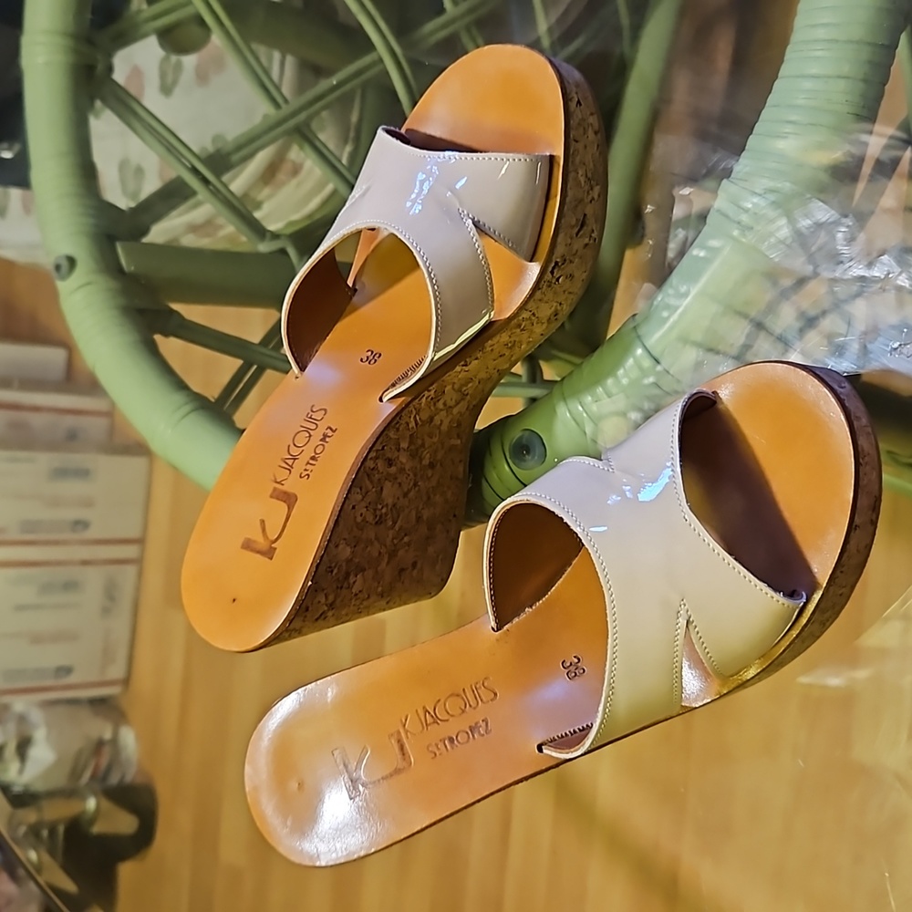 K Jacques St. Tropez Criss-cross Wedge Sandals
